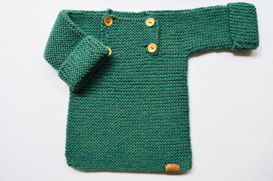 Baby Sweater | Baby Peacock | 100% Baby Alpaca Wool | 6-12 Months