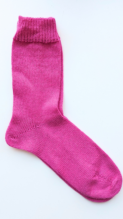 Knitted Socks | Funky Fuchsia | 100% Alpaca Wool | Sustainable and Ethically Made
