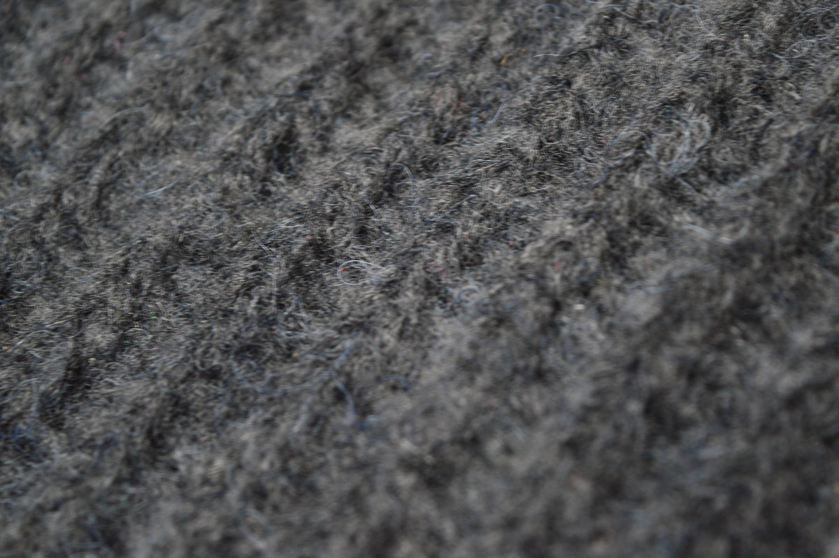 Open-Knit Scarf | Midnight Black | Baby Alpaca & Merino Wool Blend | Extra Large Size