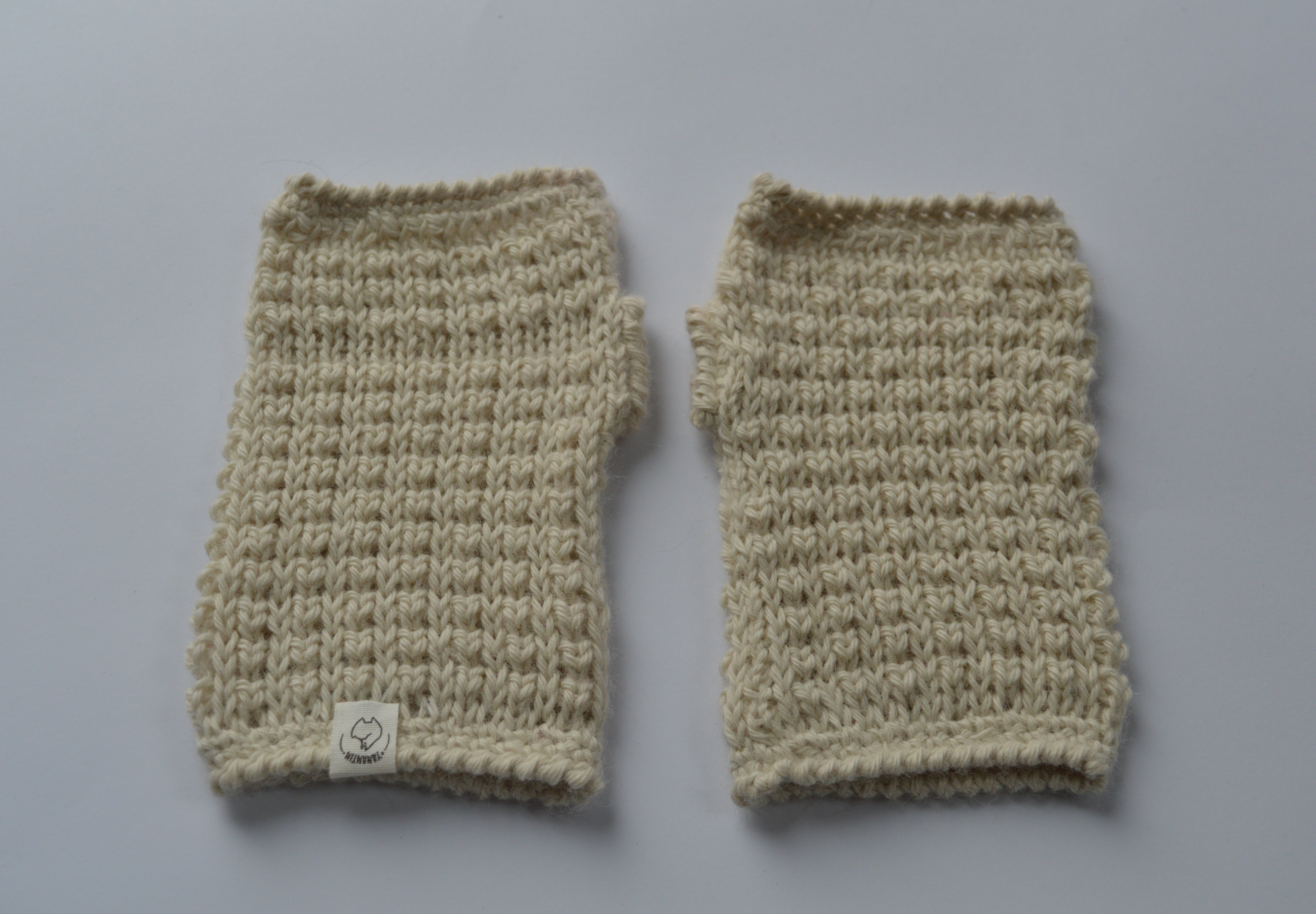Fingerless Mittens | 100% Baby Alpaca | Fine-Knit Look
