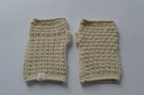 Fingerless Mittens | 100% Baby Alpaca | Fine-Knit Look
