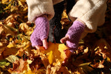 Fingerless Mittens | 100% Baby Alpaca | Fine-Knit Look