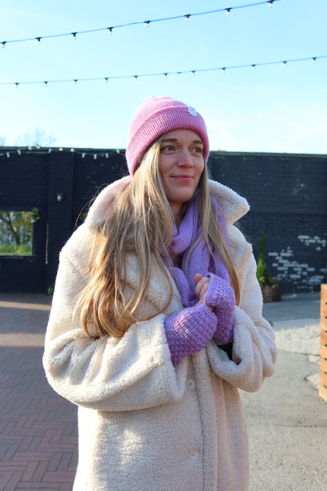 Fingerless Mittens | 100% Baby Alpaca | Fine-Knit Look