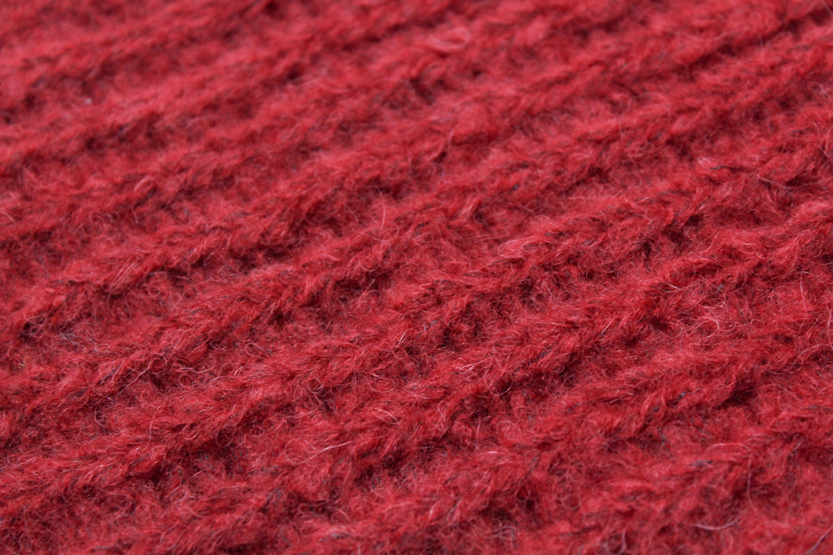 Extra Large Scarf | Royal Red | Baby Alpaca & Merino Wool Blend | Loosely Knitted