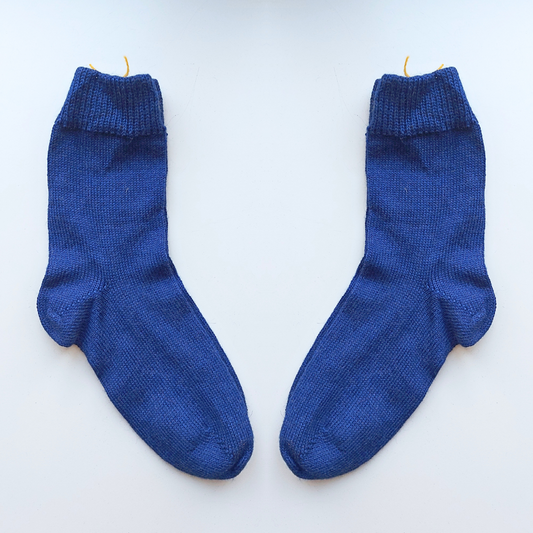 Knitted Socks | Navy Blue | 100% Alpaca Wool | Sustainable and Ethically Made