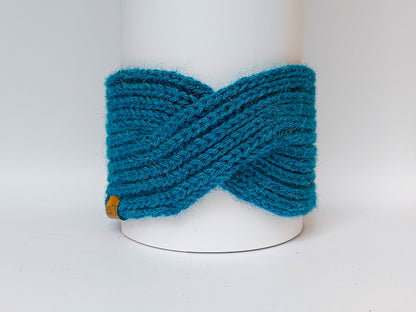 Knitted Headband | Ocean Blue | 100% Alpaca Wool