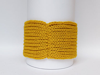 Large Knitted Headband | Sunny Ocre | 100% Alpaca Wool