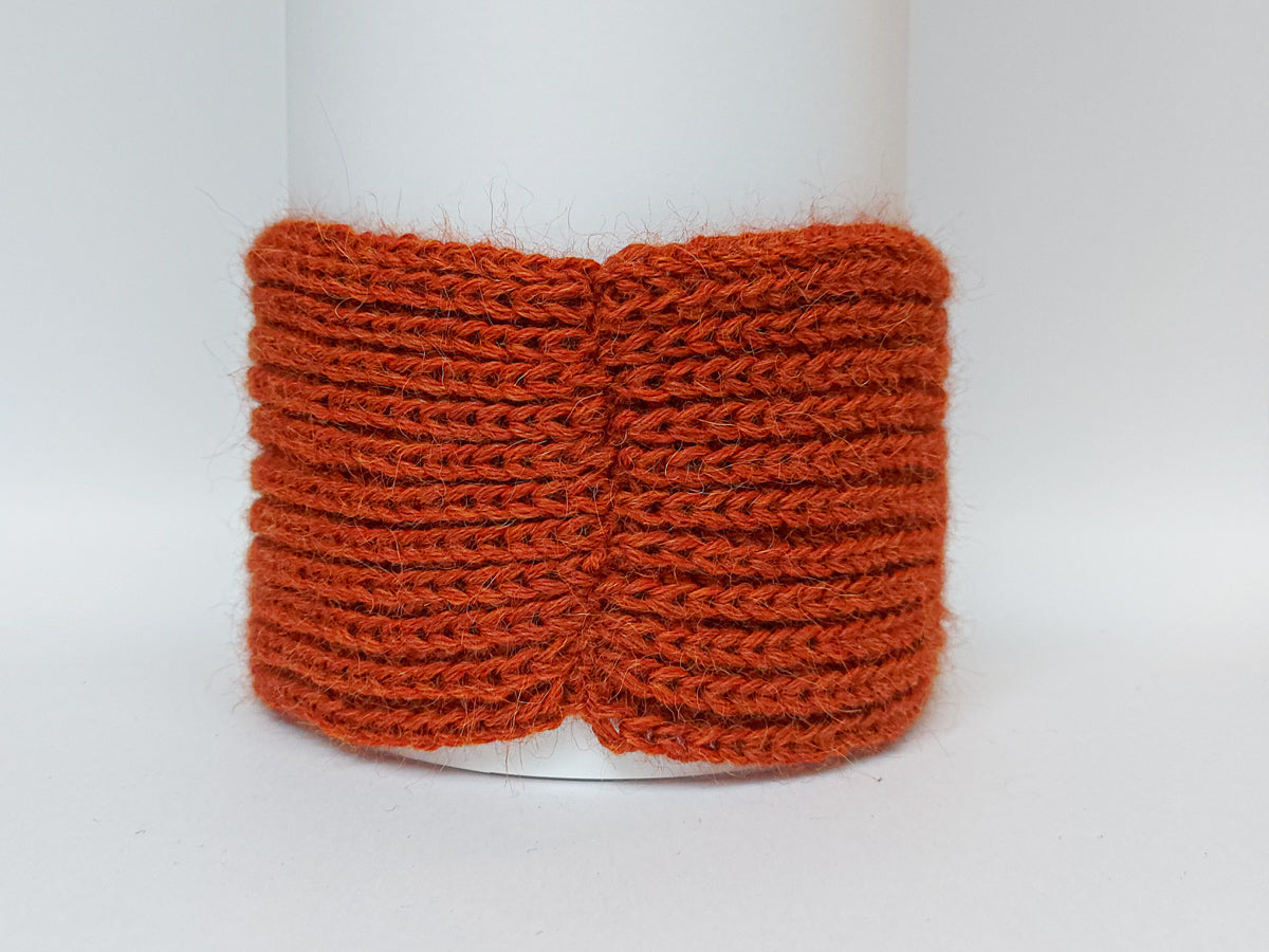 Knitted Headband | Rusty Orange | 100% Alpaca Wool