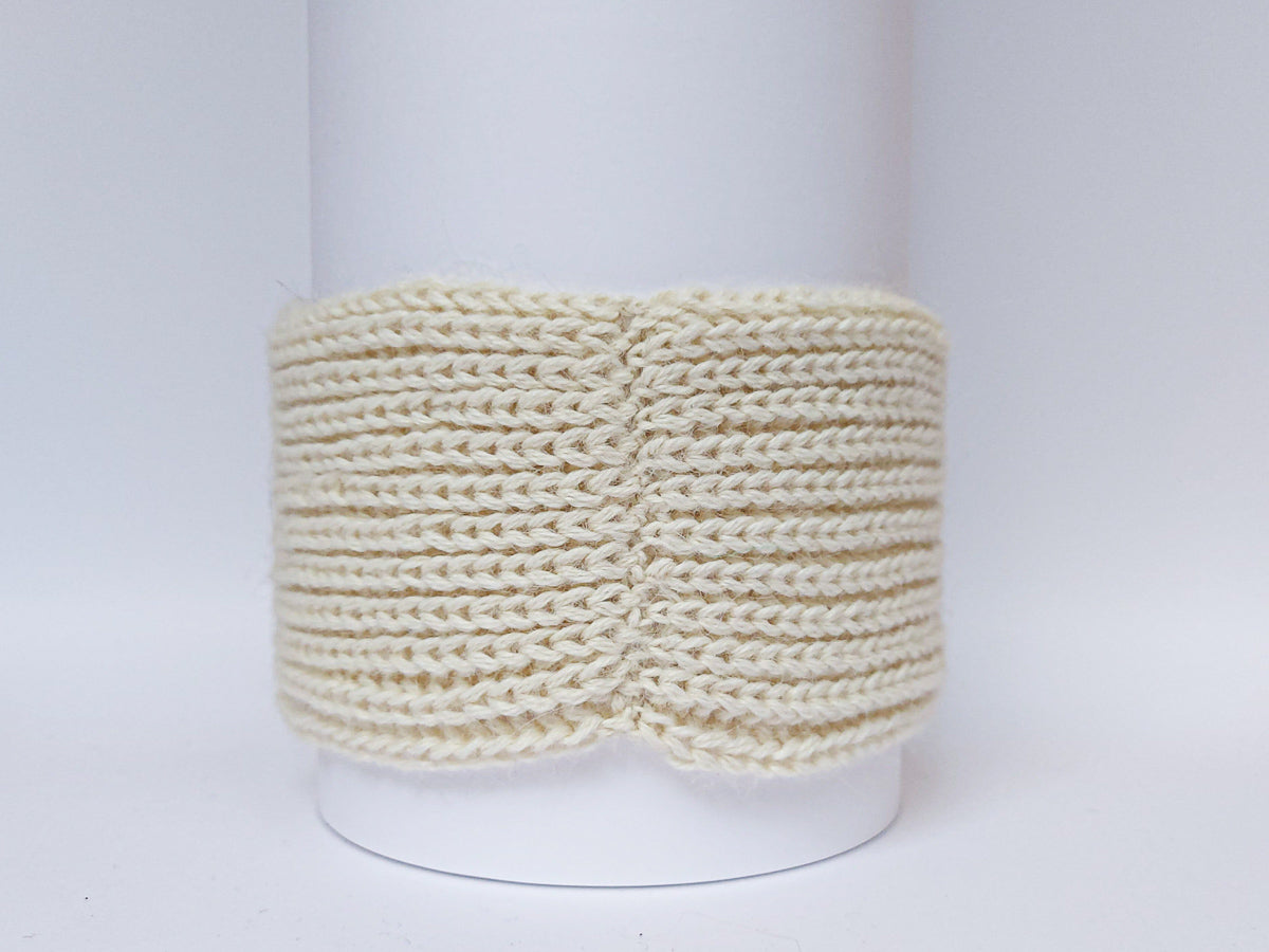 Knitted Headband | White Vanilla | 100% Alpaca Wool
