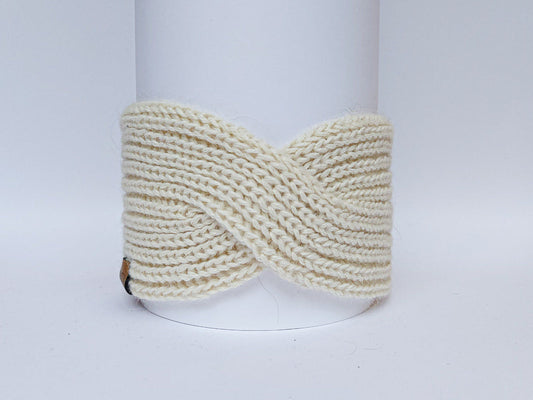 Knitted Headband | White Vanilla | 100% Alpaca Wool