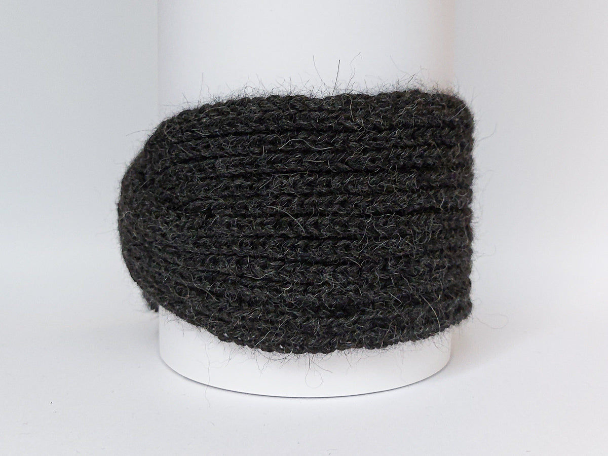 Knitted Headband | Stormy Night Grey | 100% Alpaca Wool