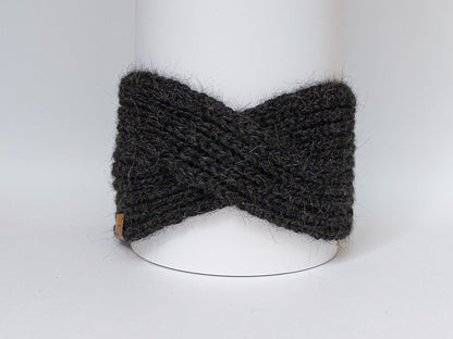 Knitted Headband | Stormy Night Grey | 100% Alpaca Wool