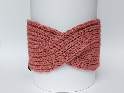 Knitted Headband | Old Roses | 100% Alpaca Wool