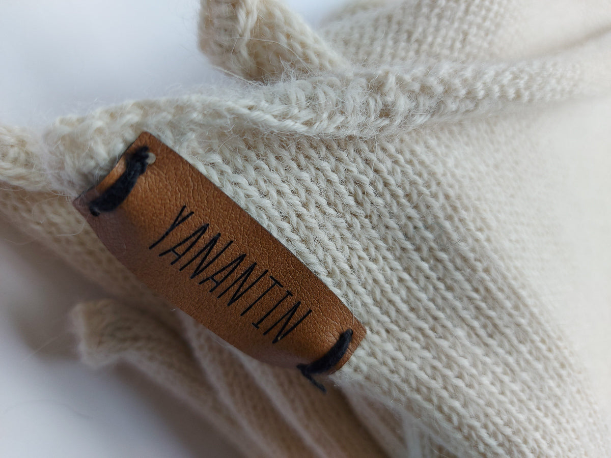 Knitted Scarf | White Vanilla | 100% Alpaca Wool