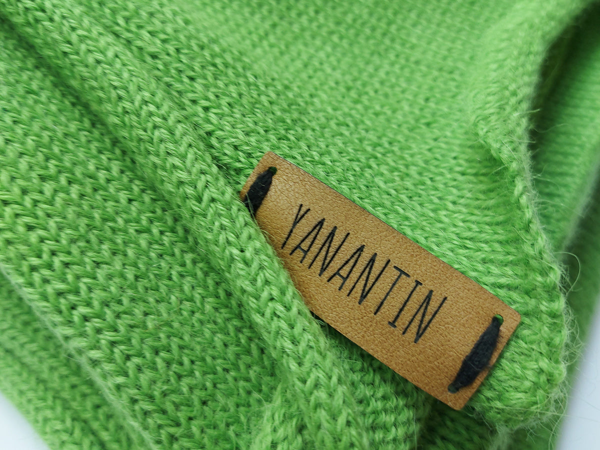 Knitted Scarf | Grasshopper Green | 100% Alpaca Wool