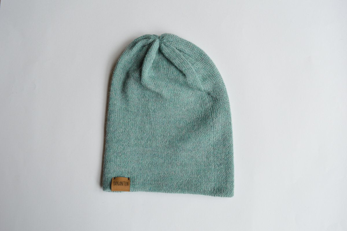 Knitted Hat | Spring Breeze Blue | 100% Alpaca Wool