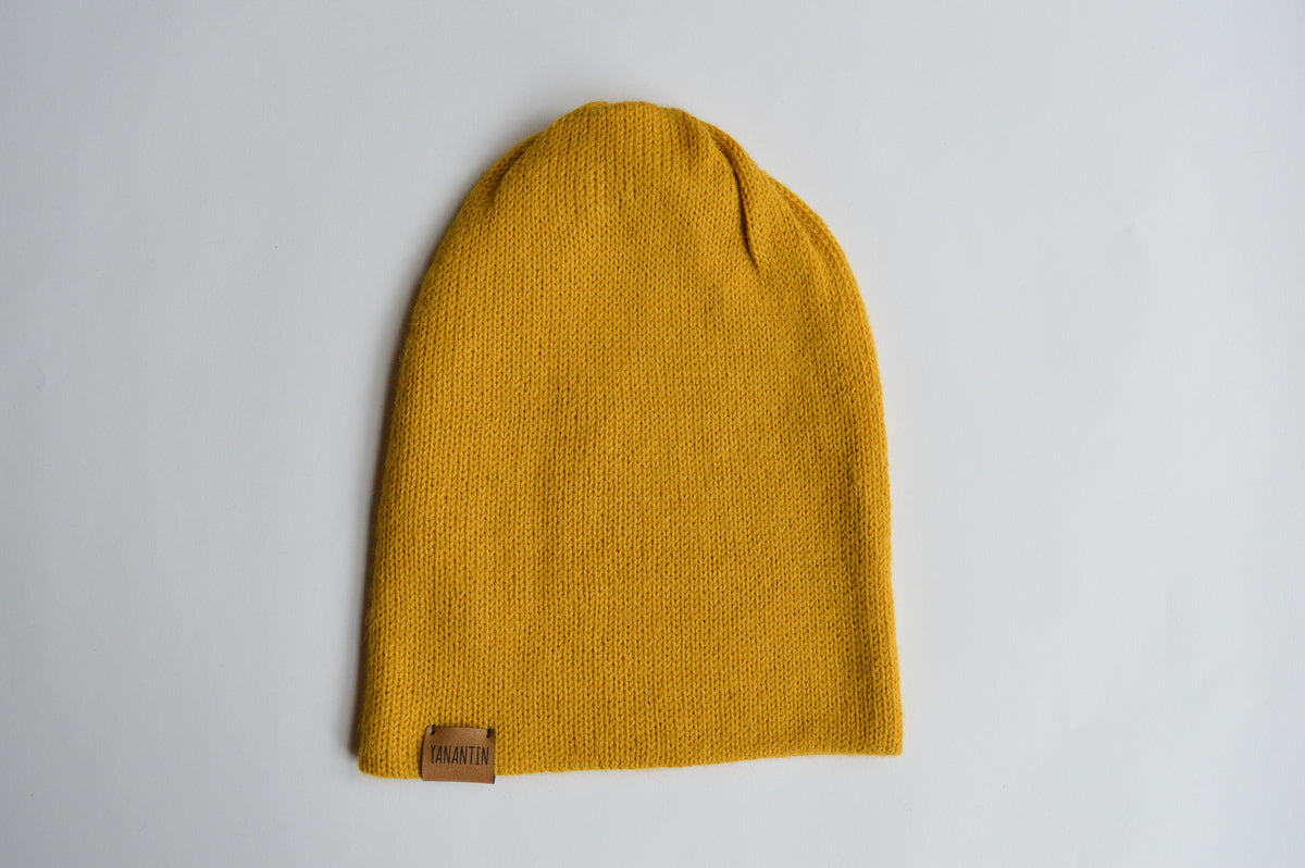 Knitted Hat | Sunny Ocre | 100% Alpaca Wool