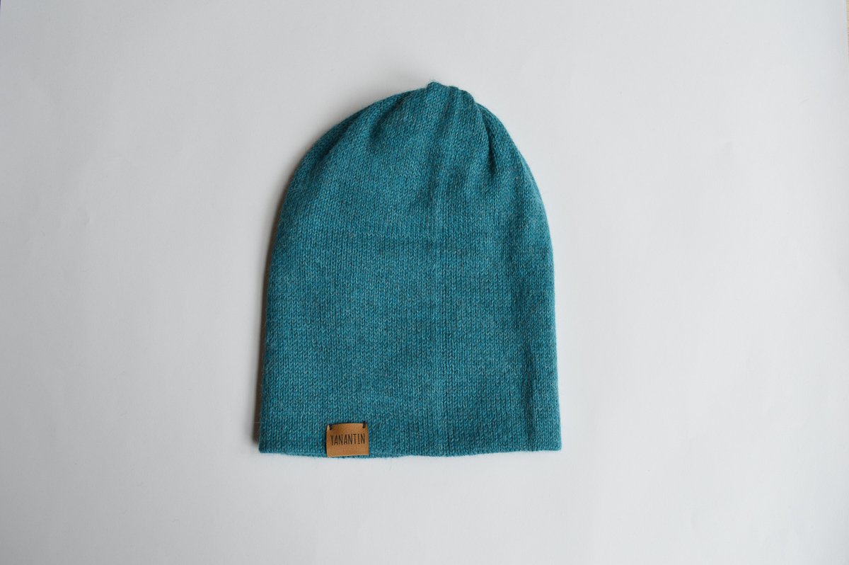 Knitted Hat | Ocean Blue | 100% Alpaca Wool