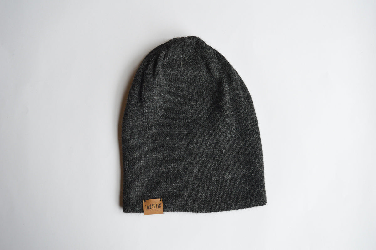 Knitted Hat | Stormy Night Grey | 100% Alpaca Wool
