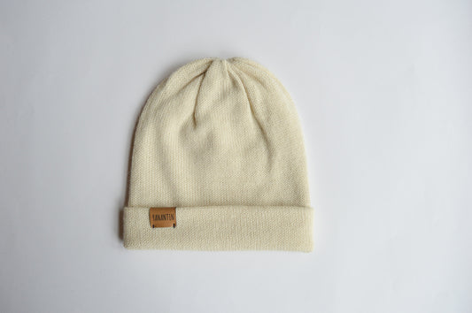 Knitted Hat | White Vanilla | 100% Alpaca Wool