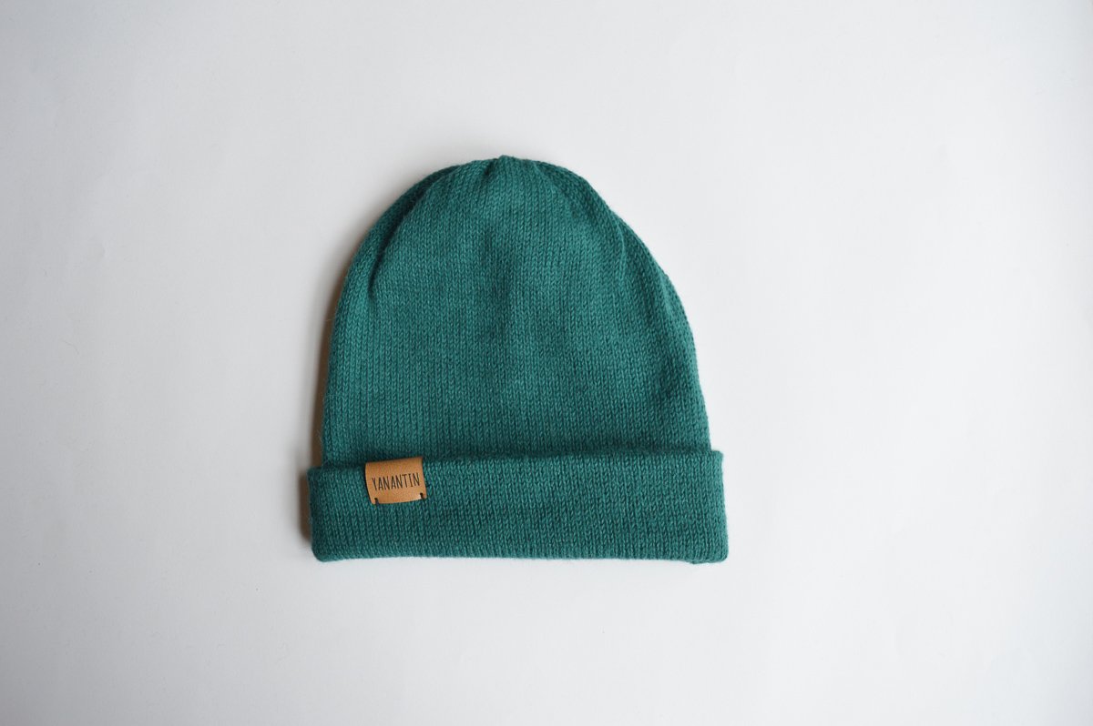 Knitted Hat | Seaweed Green | 100% Alpaca Wool