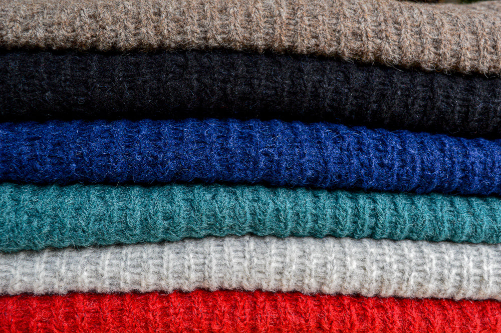 Open-Knit Scarf | Pine Green | Baby Alpaca & Merino Wool Blend | Extra Large Size