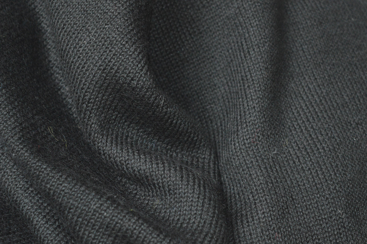 Knitted Scarf | Midnight Black | 100% Alpaca Wool