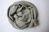 Extra, EXTRA Large Knitted Scarf | Silvery Grey | 100% Alpaca Wool