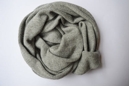 Extra, EXTRA Large Knitted Scarf | Silvery Grey | 100% Alpaca Wool