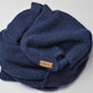 Tightly Knitted Extra Large Scarf | Navy Blue | Baby Alpaca & Merino Wool Blend