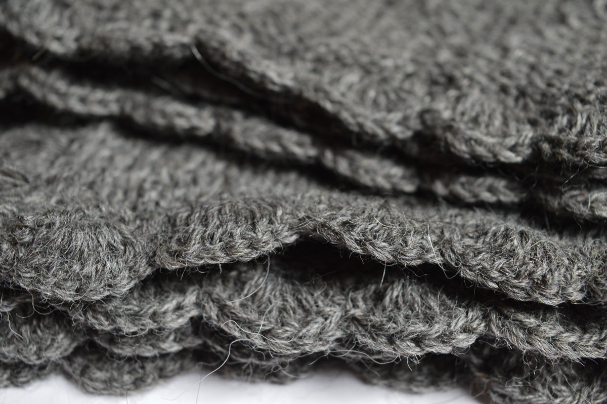 Knitted Baby Blanket | 100% Baby Alpaca | Undyed & Biodegradable (2.0)