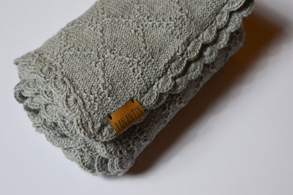 Knitted Baby Blanket | 100% Baby Alpaca | Undyed & Biodegradable (2.0)