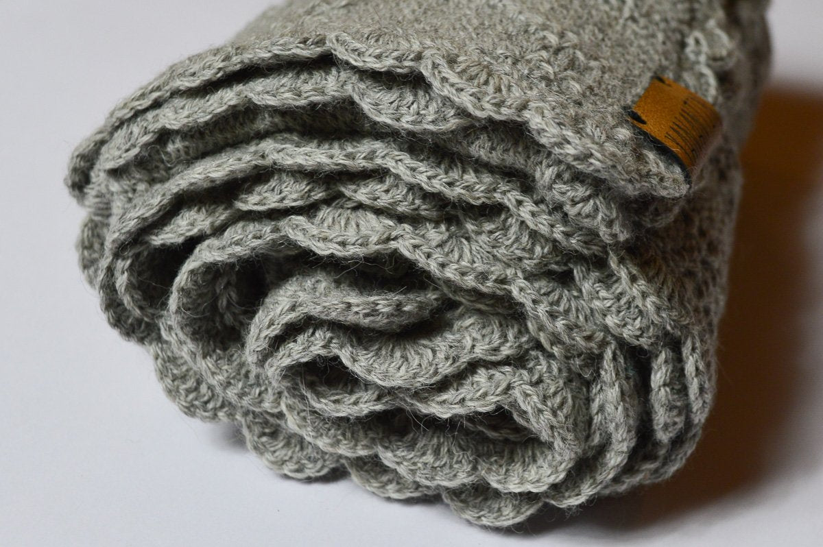 Knitted Baby Blanket | 100% Baby Alpaca | Undyed & Biodegradable (2.0)