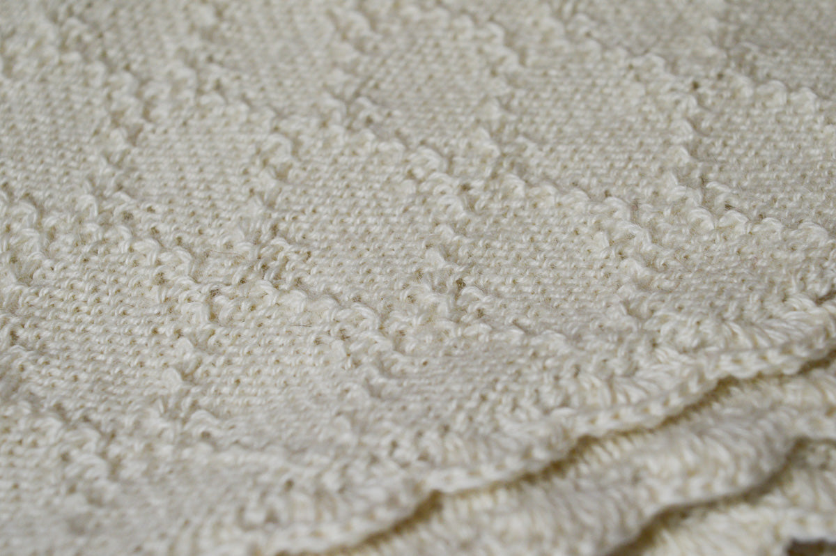 Knitted Baby Blanket | 100% Baby Alpaca | Undyed & Biodegradable (2.0)
