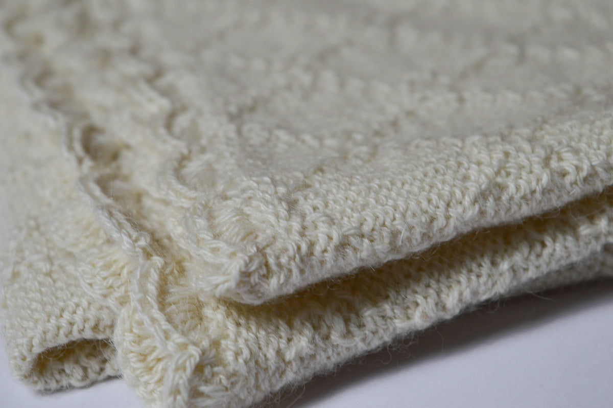Knitted Baby Blanket | 100% Baby Alpaca | Undyed & Biodegradable (2.0)