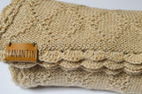 Knitted Baby Blanket | 100% Baby Alpaca | Undyed & Biodegradable (2.0)