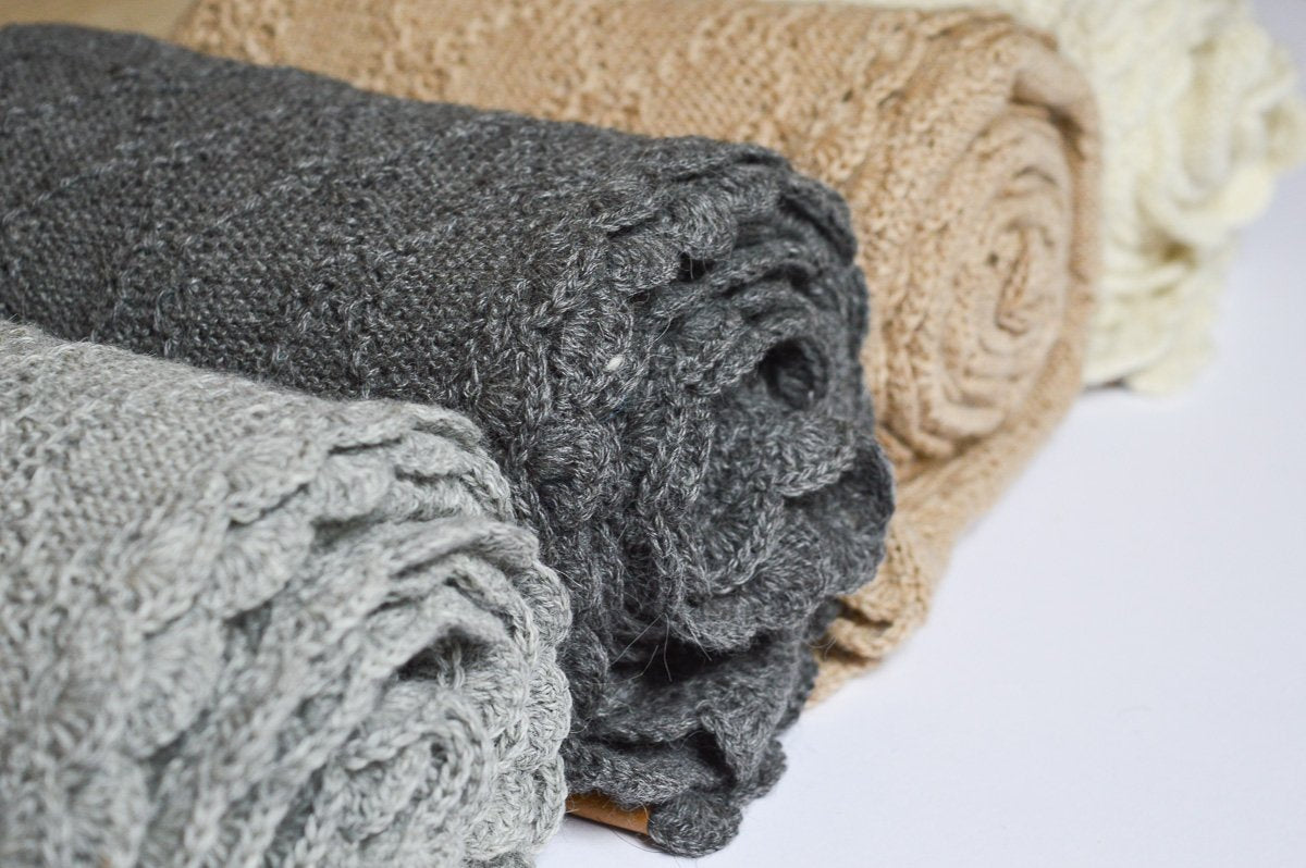 Baby Blanket, 100% Baby Alpaca Wool
