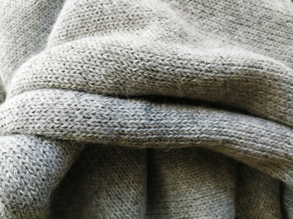 Extra, EXTRA Large Knitted Scarf | Silvery Grey | 100% Alpaca Wool
