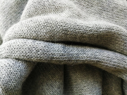 Knitted Scarf | Silvery Grey | 100% Alpaca Wool