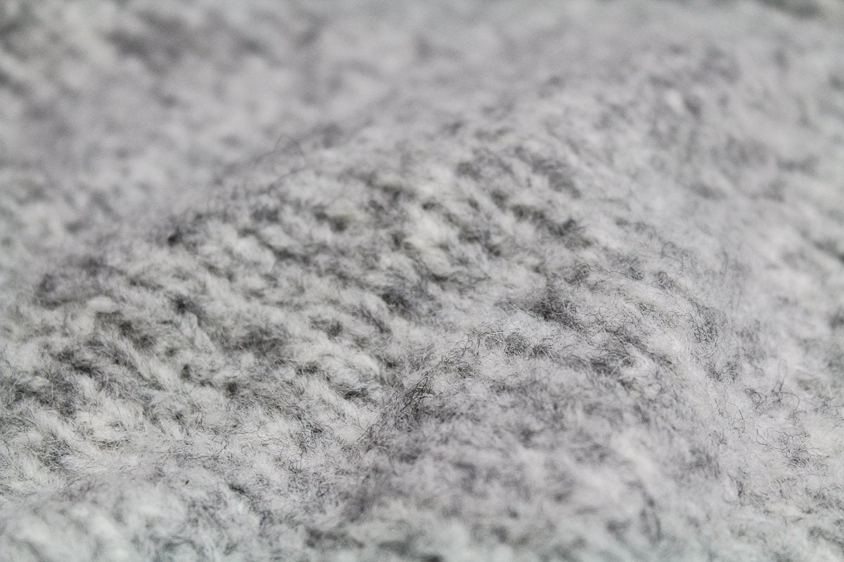 Tightly Knitted Extra Large Scarf | Silvery Grey | Baby Alpaca & Merino Wool Blend